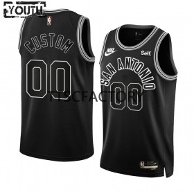 San Antonio Spurs Custom Nike 2022-23 Classic Edition Musta Lasten Pelipaidat Swingman